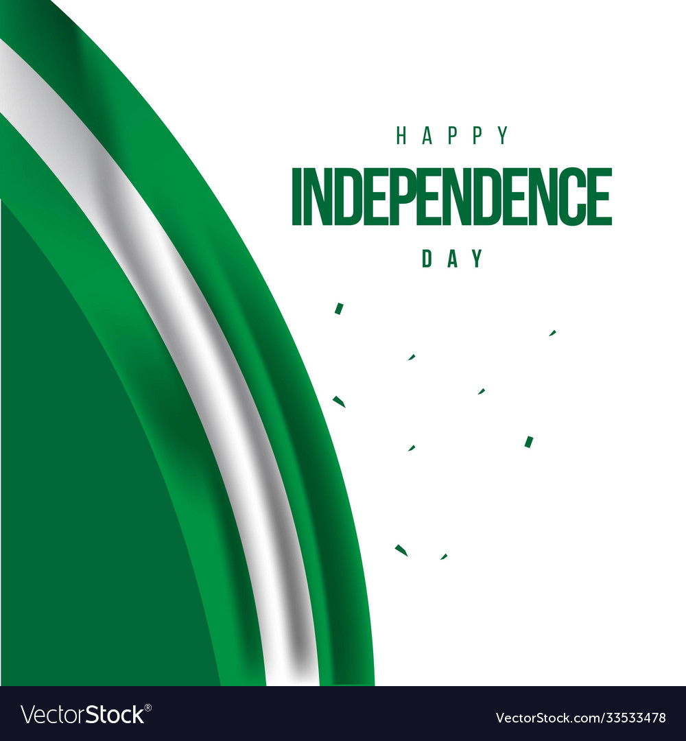 Happy Nigeria Independence Day Template Design Vector Image   Happy Nigeria Independence Day Template Design Vector 33533478 