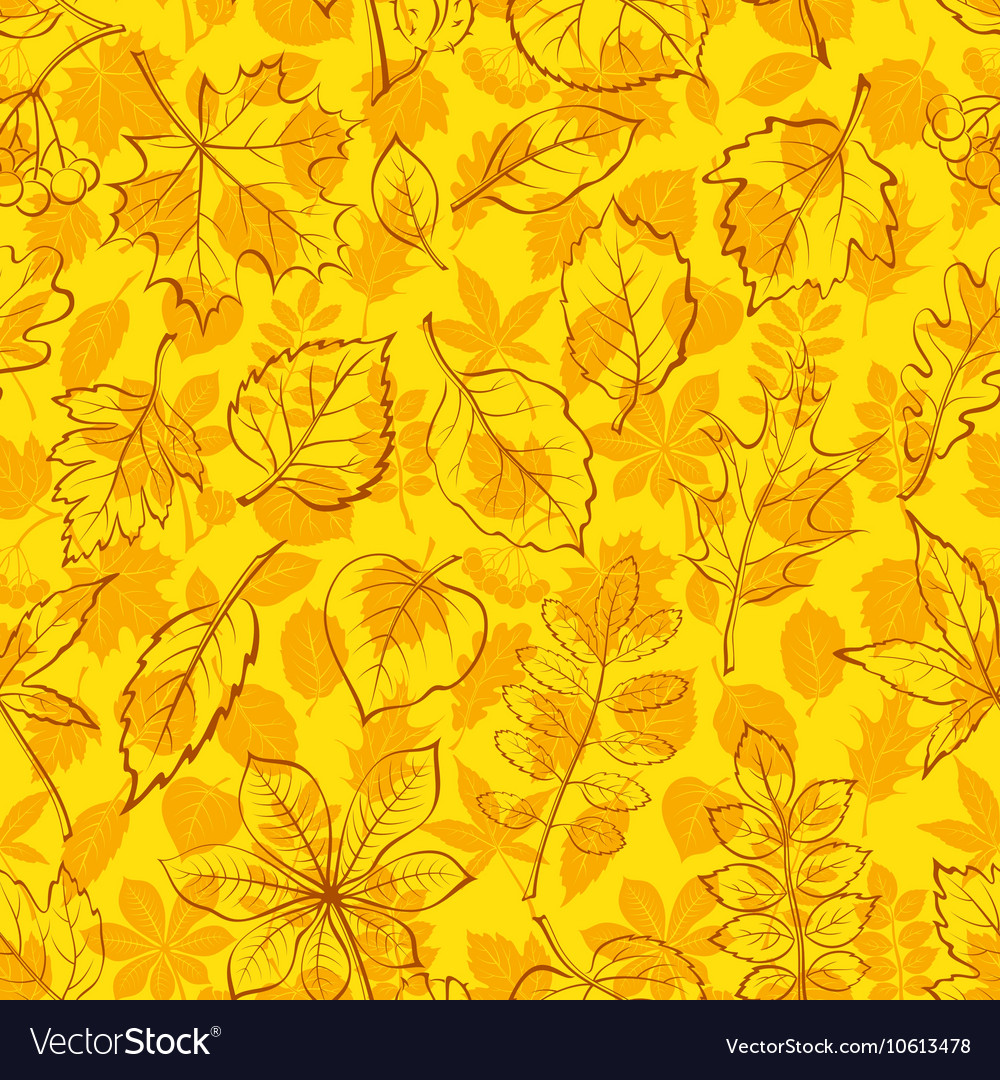 Leaves of plants pictograph seamless