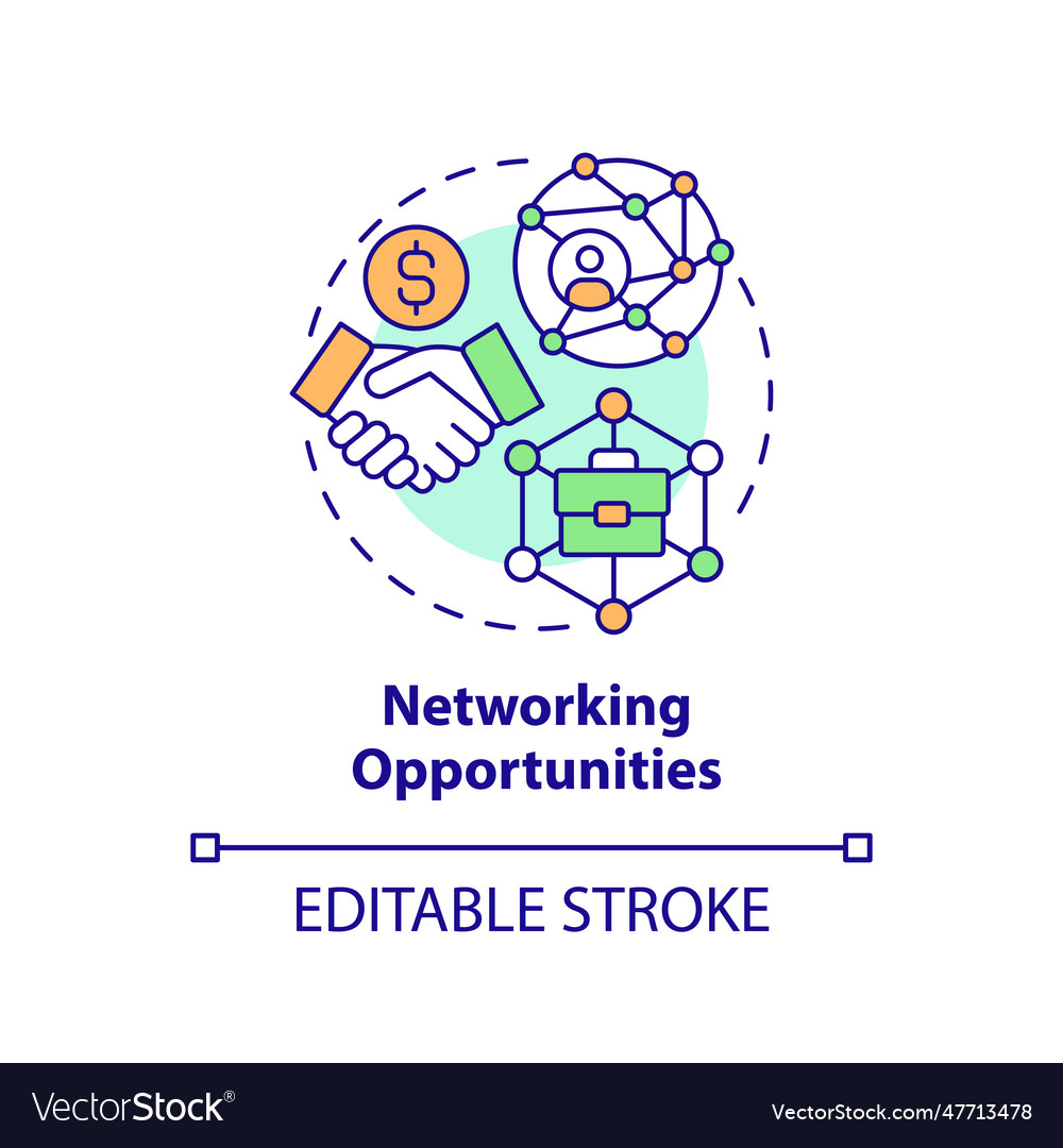 Networking opportunities concept icon Royalty Free Vector