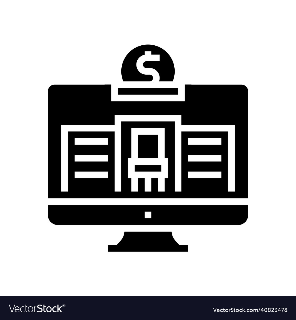 Private profit institution glyph icon Royalty Free Vector