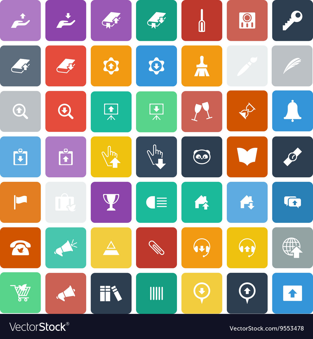 Set of 49 universal icons business internet web Vector Image