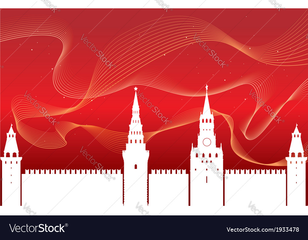 Silhouette Kremlin Royalty Free Vector Image Vectorstock