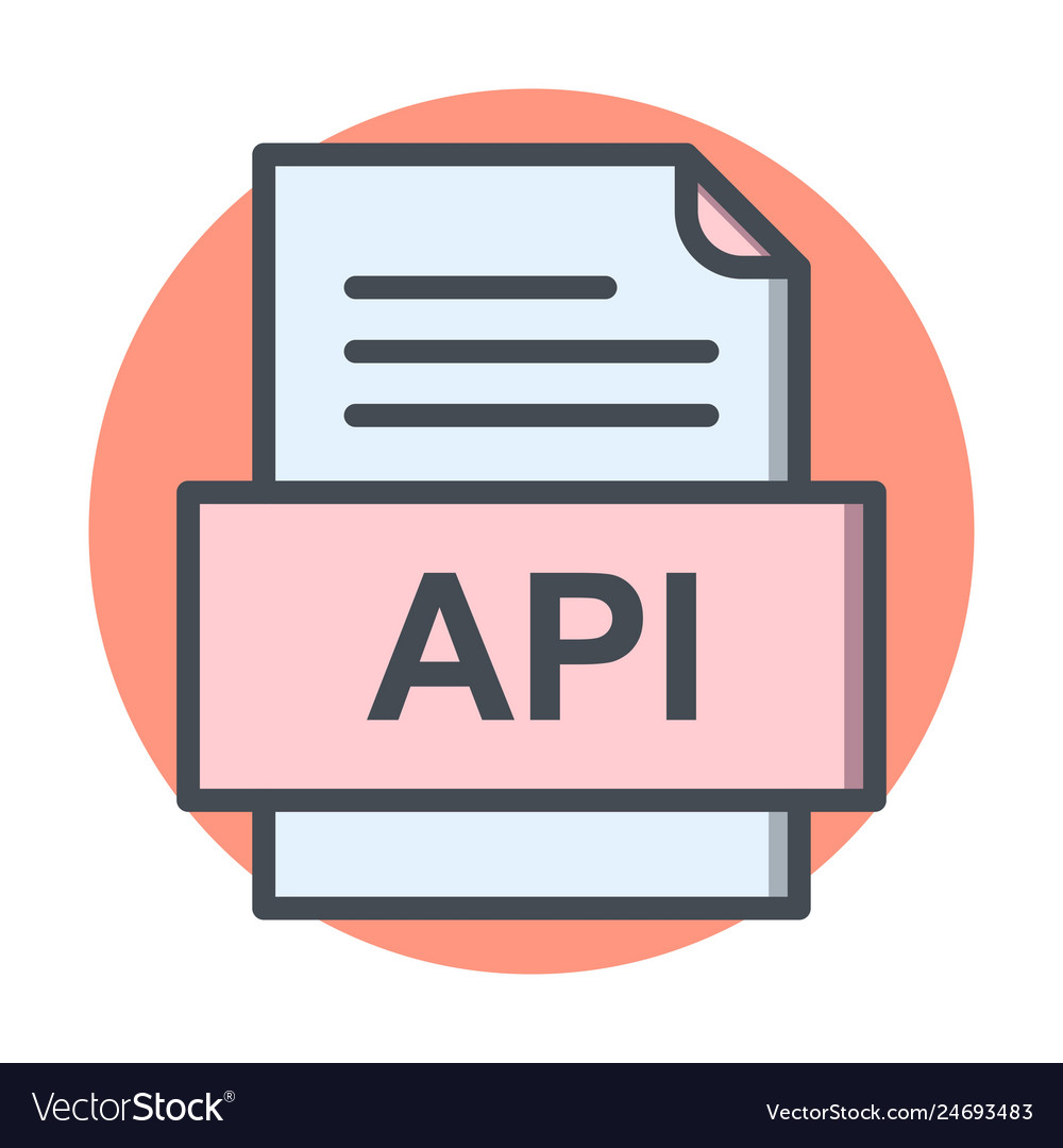 Api file document icon Royalty Free Vector Image