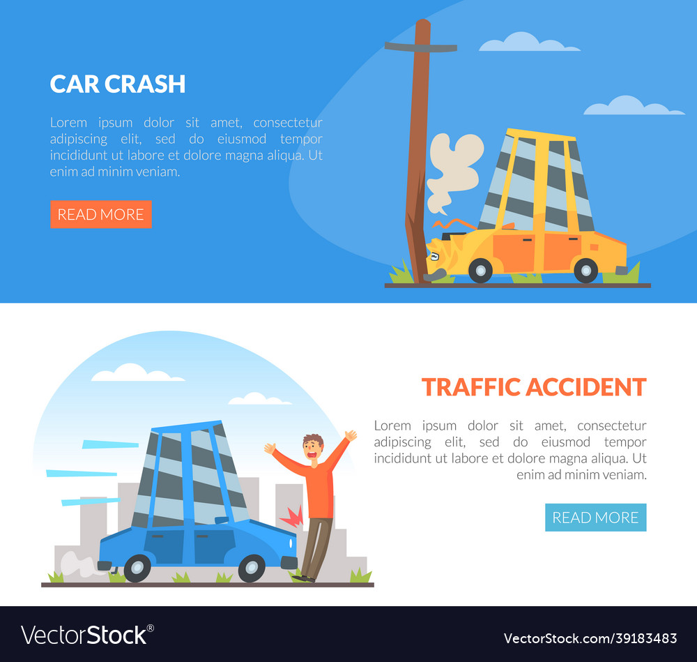 Car accident with motor vehicle colliding