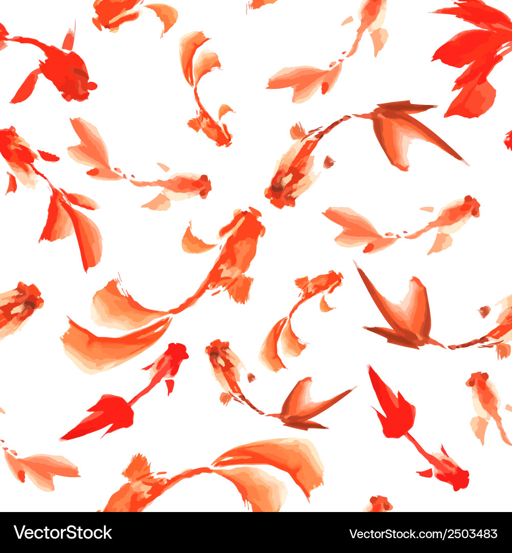 Fish seamless pattern Royalty Free Vector Image