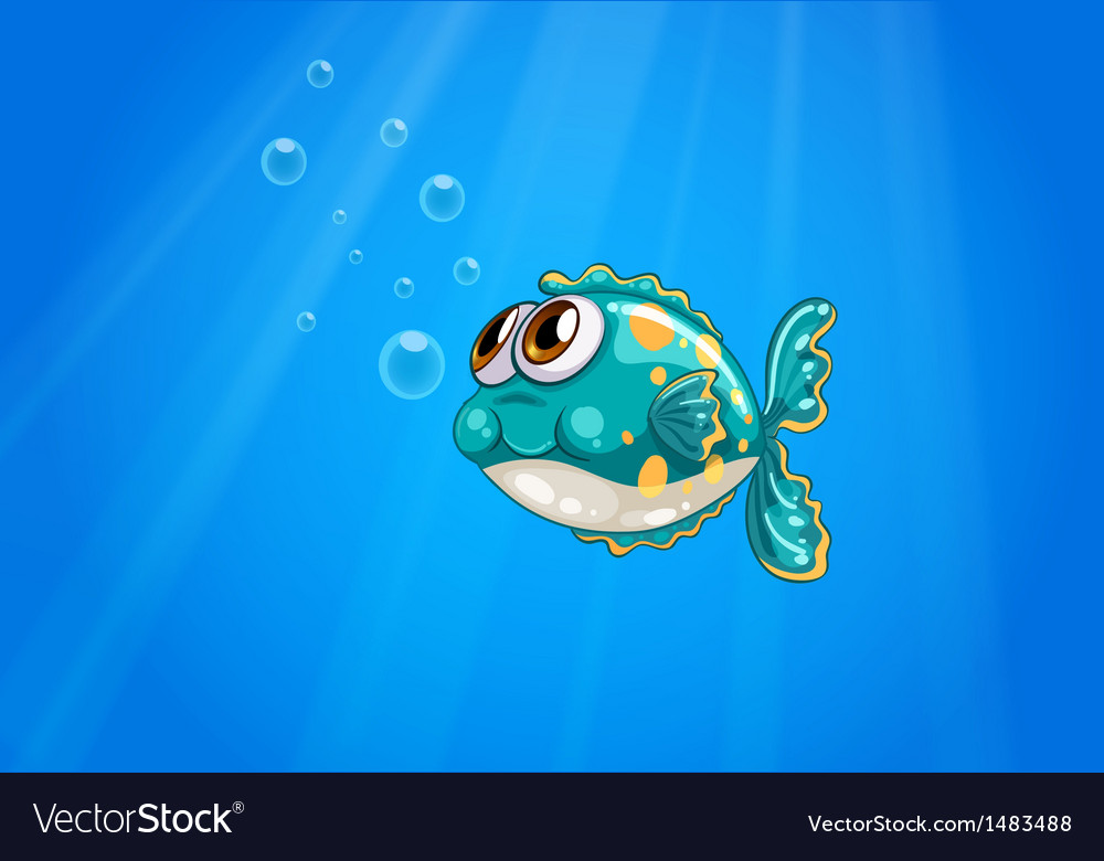 A Bubble Fish Under Sea Royalty Free Vector Image A Bubble Fish Under Sea Royalty Free Vector Image