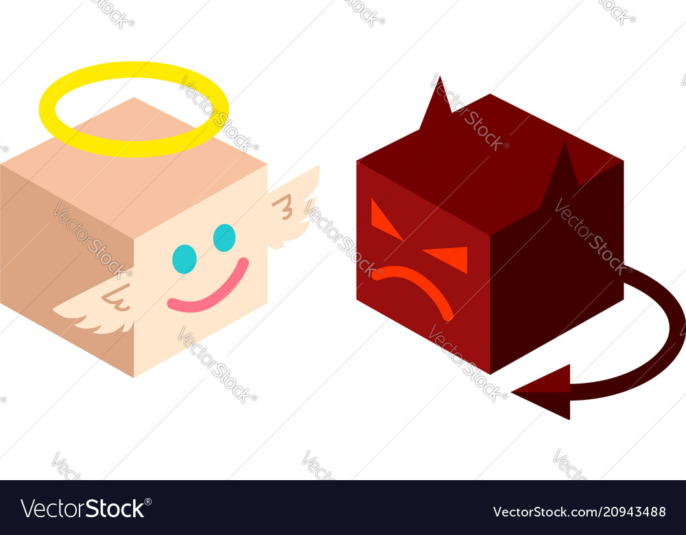 Angel and devil Royalty Free Vector Image - VectorStock