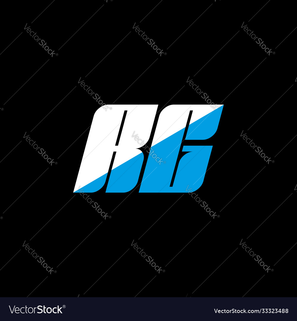 Rg letter logo design on black background Vector Image