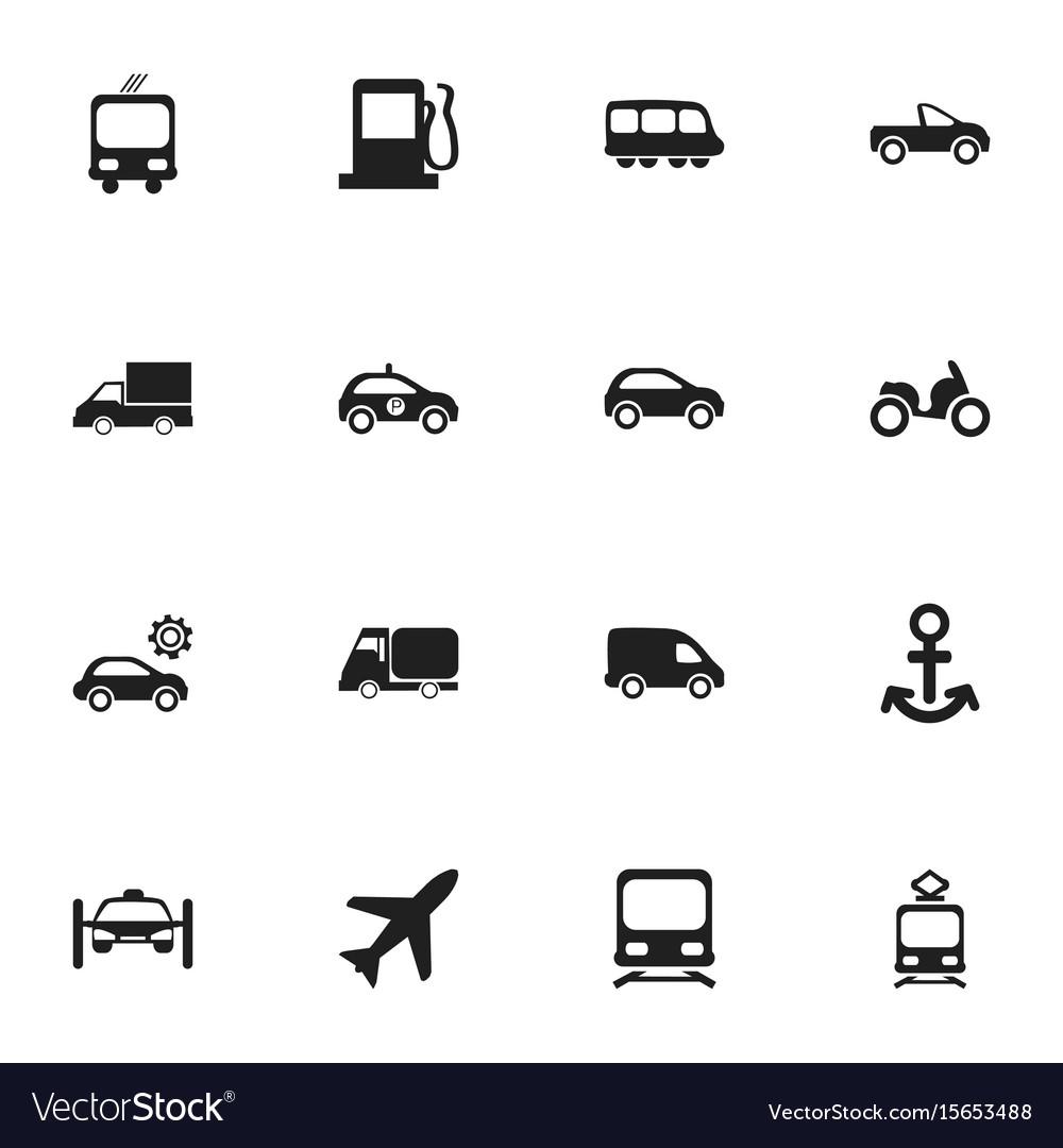 Set of 16 editable shipment icons includes Vector Image