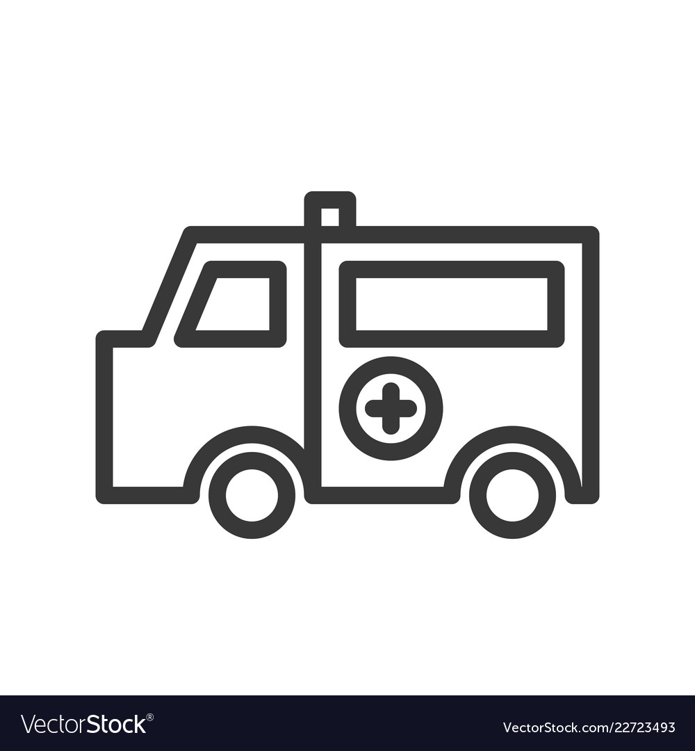 Ambulance car simple outline icon hospital related