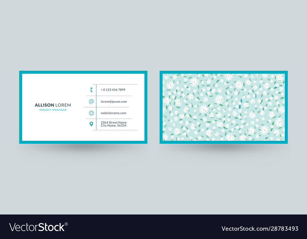 Double-sided horizontal business card template