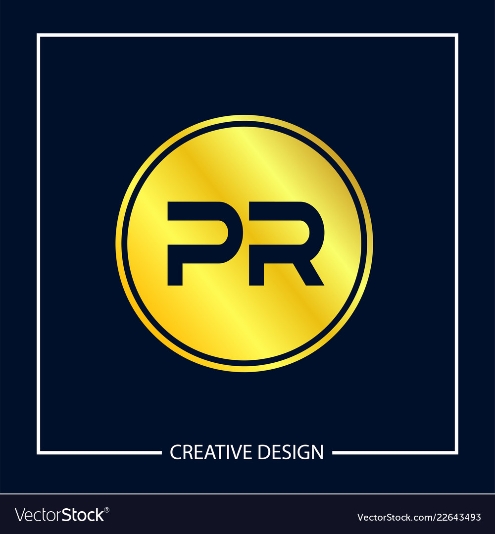 Initial letter pr logo template design Royalty Free Vector