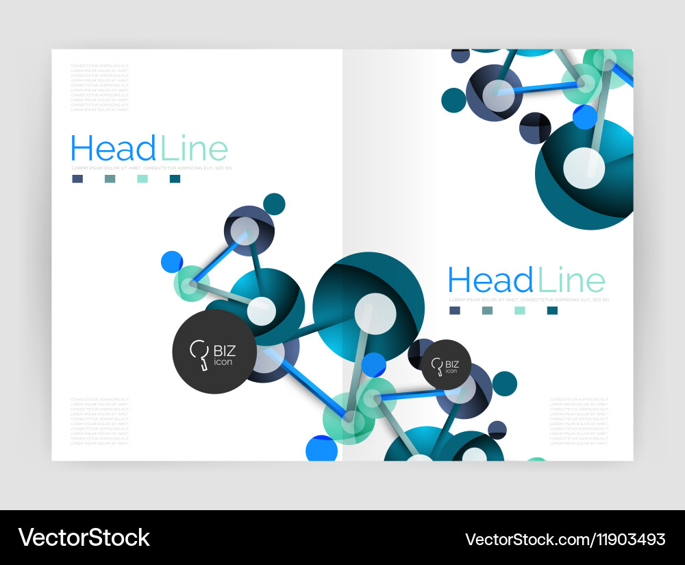 Molecule annual report Royalty Free Vector Image