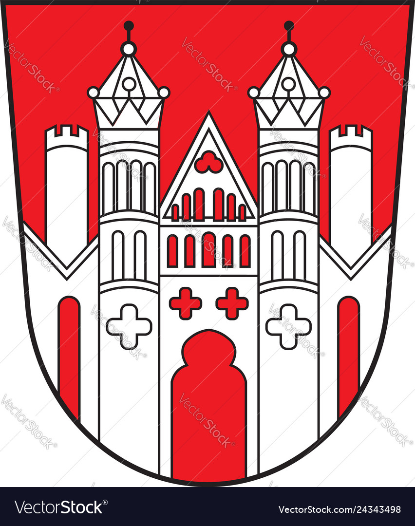 Coat of arms of hoexter in north rhine-westphalia Vector Image