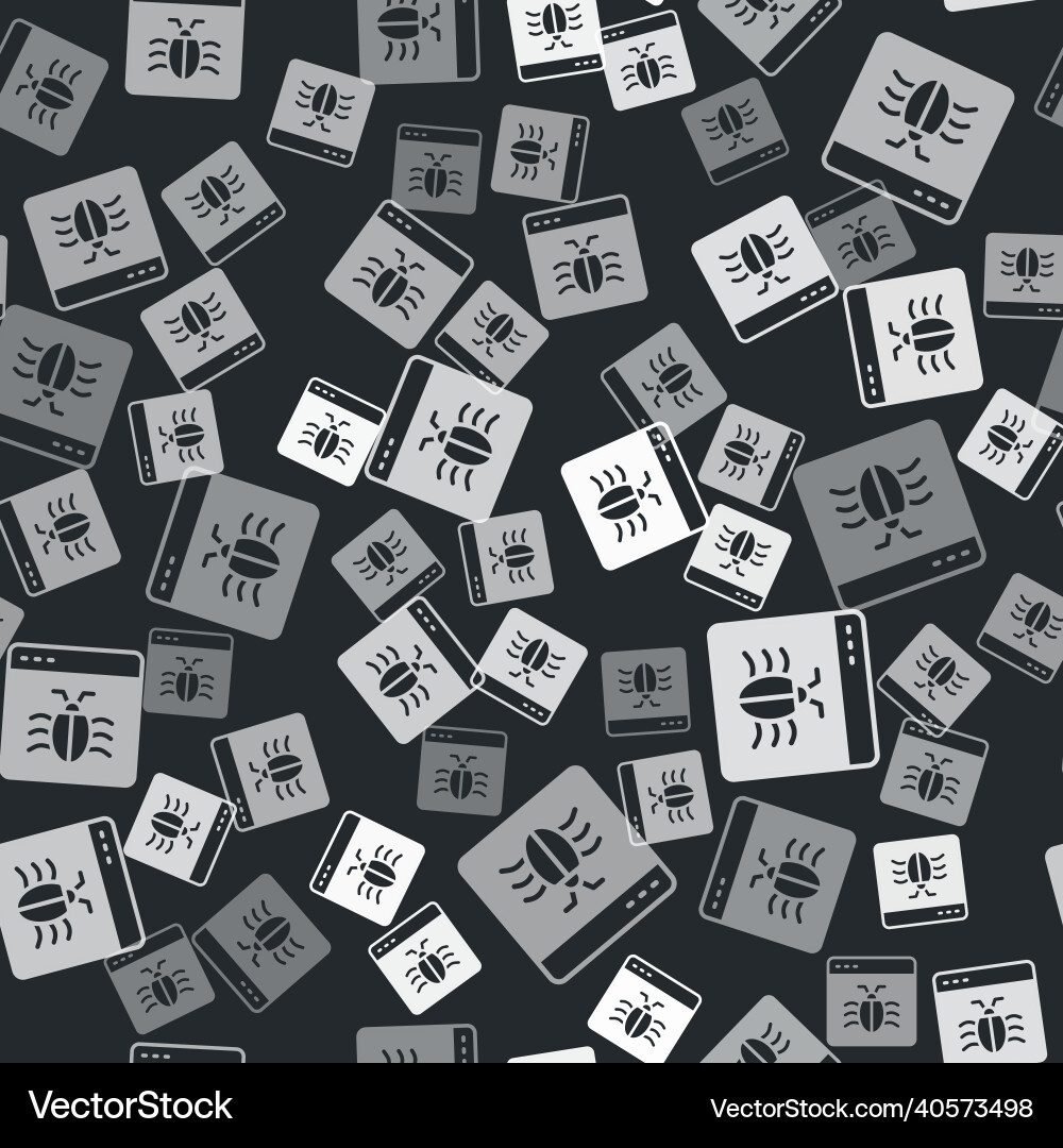 Grey system bug concept icon isolated seamless Vector Image