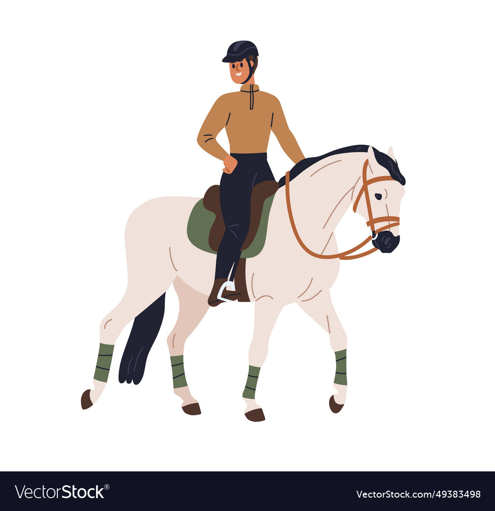 Horseriding equine rider riding horseback Vector Image