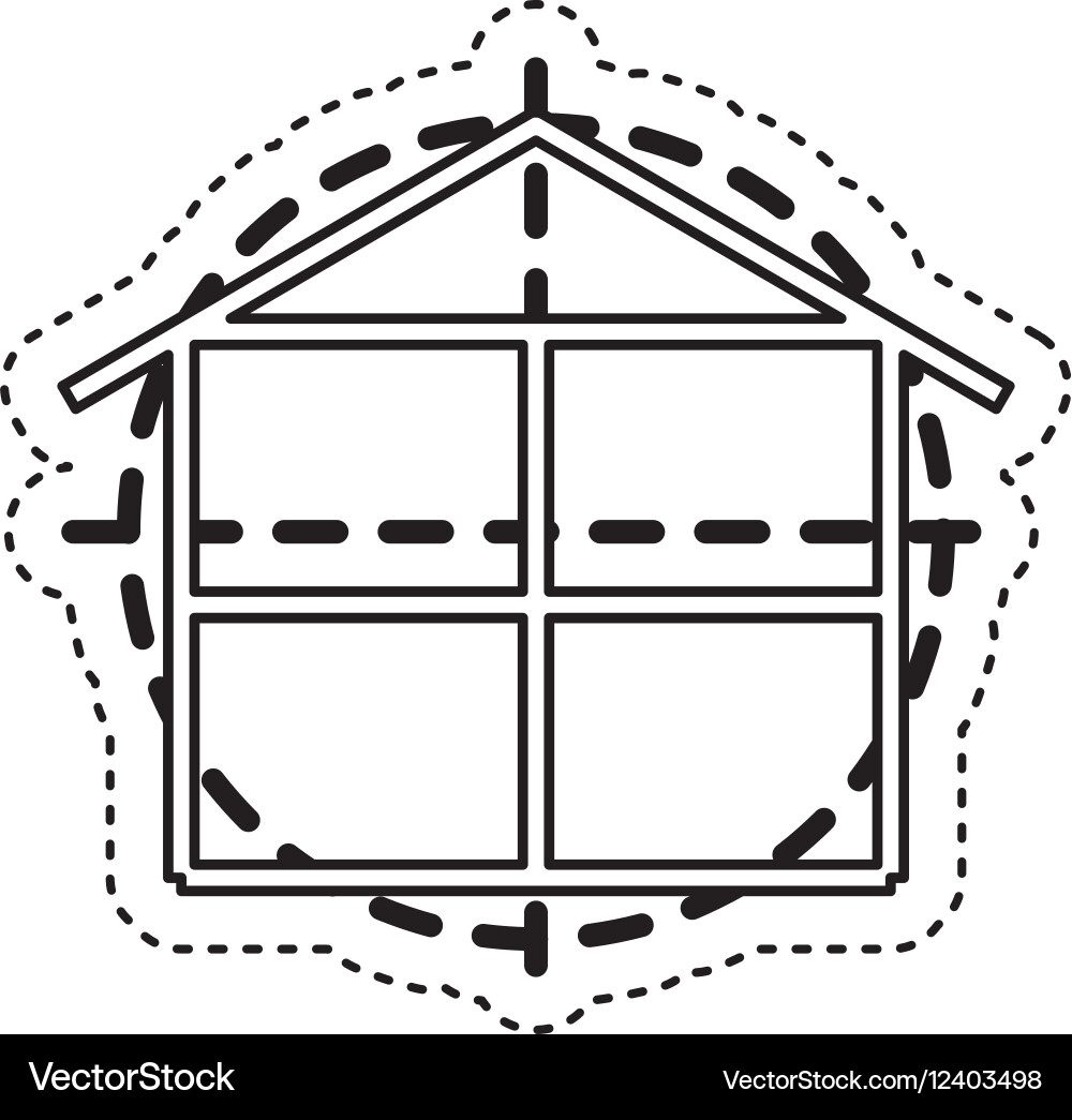 House construction plane isolated icon Royalty Free Vector