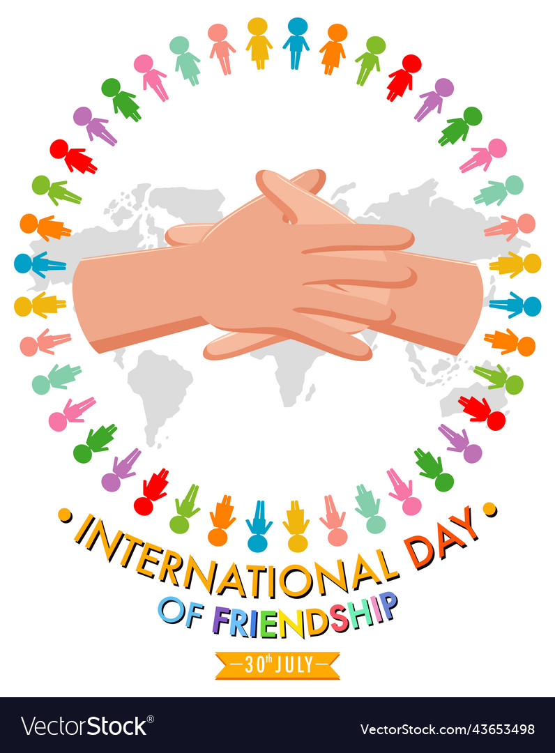 International friendship day banner design Vector Image