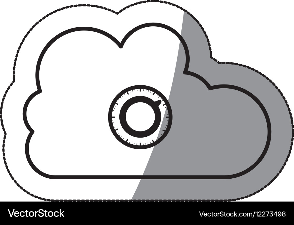 Isolated cloud computing and padlock design Vector Image
