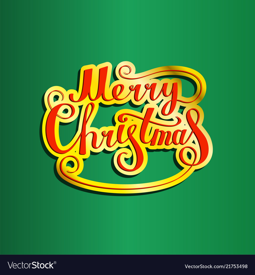 Merry christmas greeting card design template Vector Image