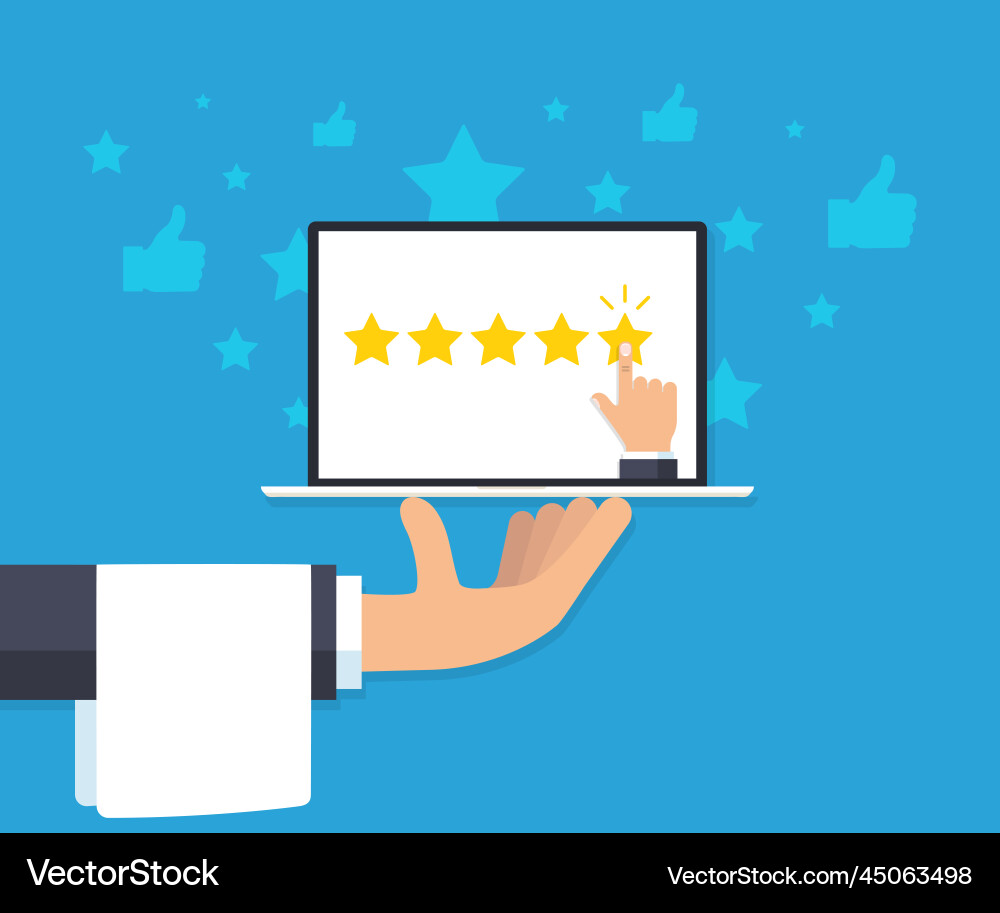 Restaurant feedback concept Royalty Free Vector Image
