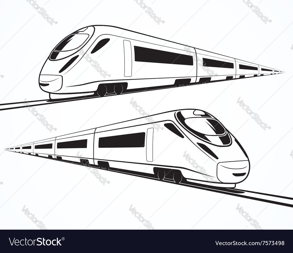 100+ High Speed Train Drawing Stock Illustrations, Royalty-Free