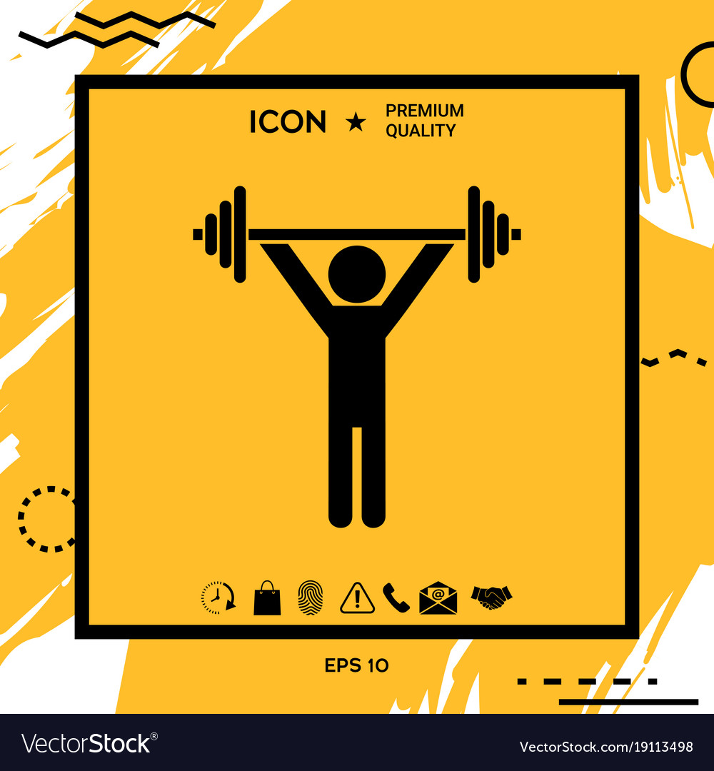 Weightlifting dumbbell training icon