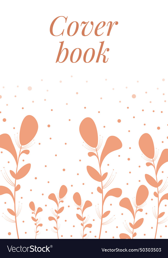 A4 cover for a book in an abstract floral style