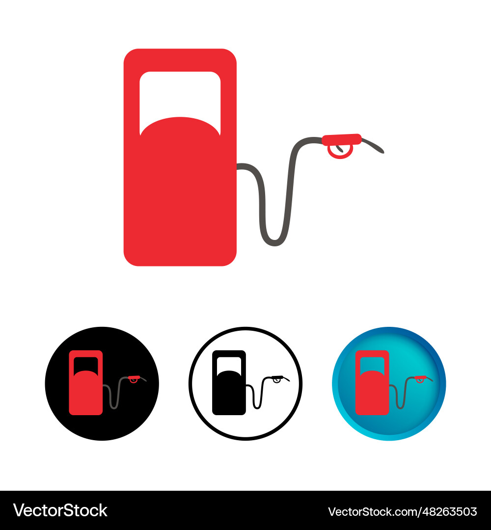 Abstract gas station icon set Royalty Free Vector Image