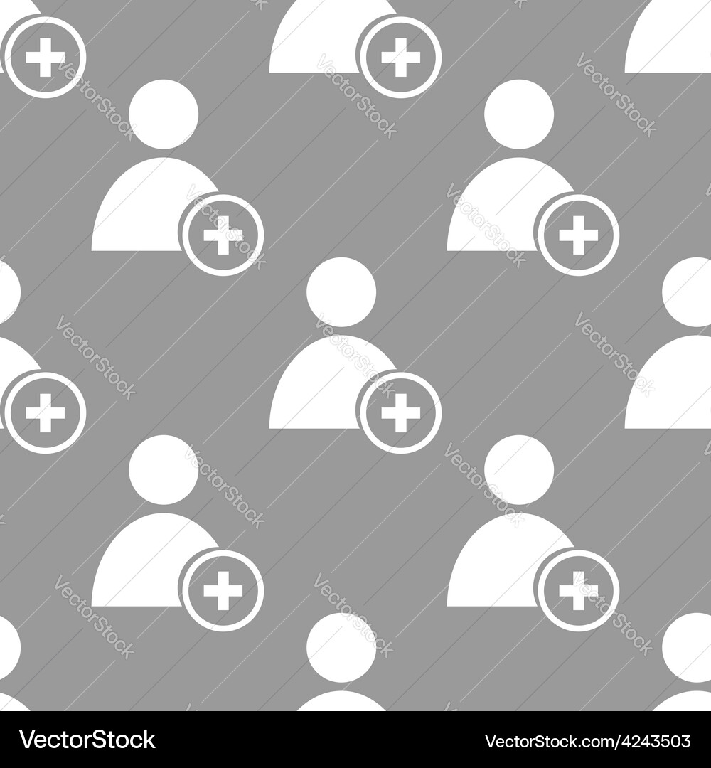 Add user seamless pattern Royalty Free Vector Image