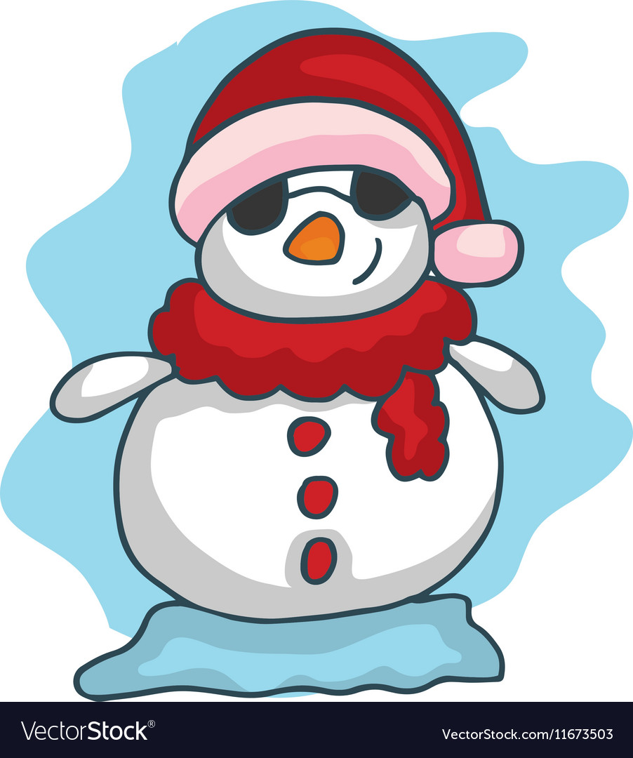 Christmas snowman funny collection stock