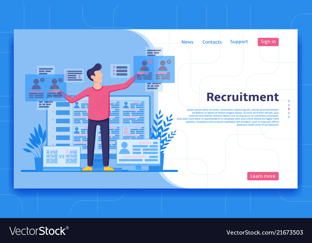 Recruitment Landing Page Konzept