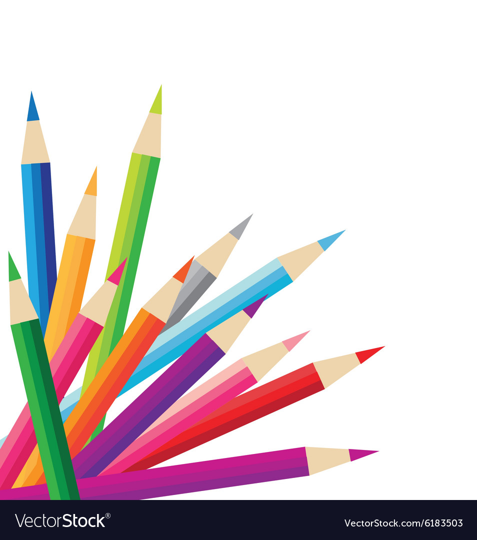 Set of colored pencils Royalty Free Vector Image