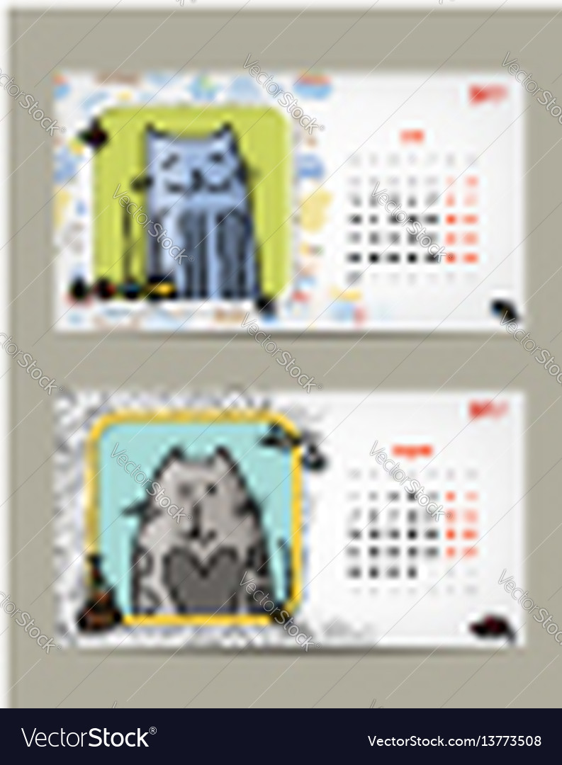 2017 baby calendar template insert your photo vector image baby calendar template