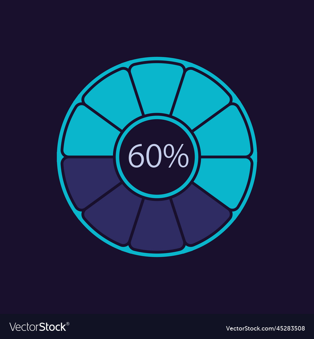 Fragmented donut infographic chart design