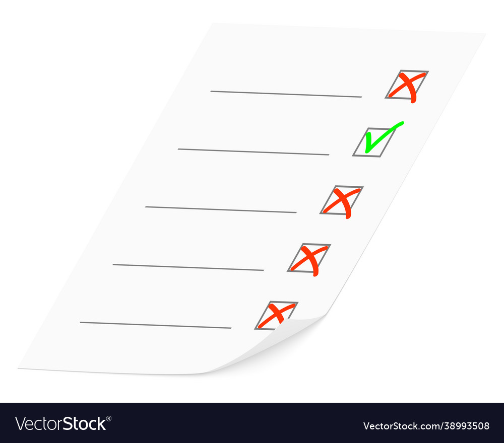 Image a questionnaire on white background