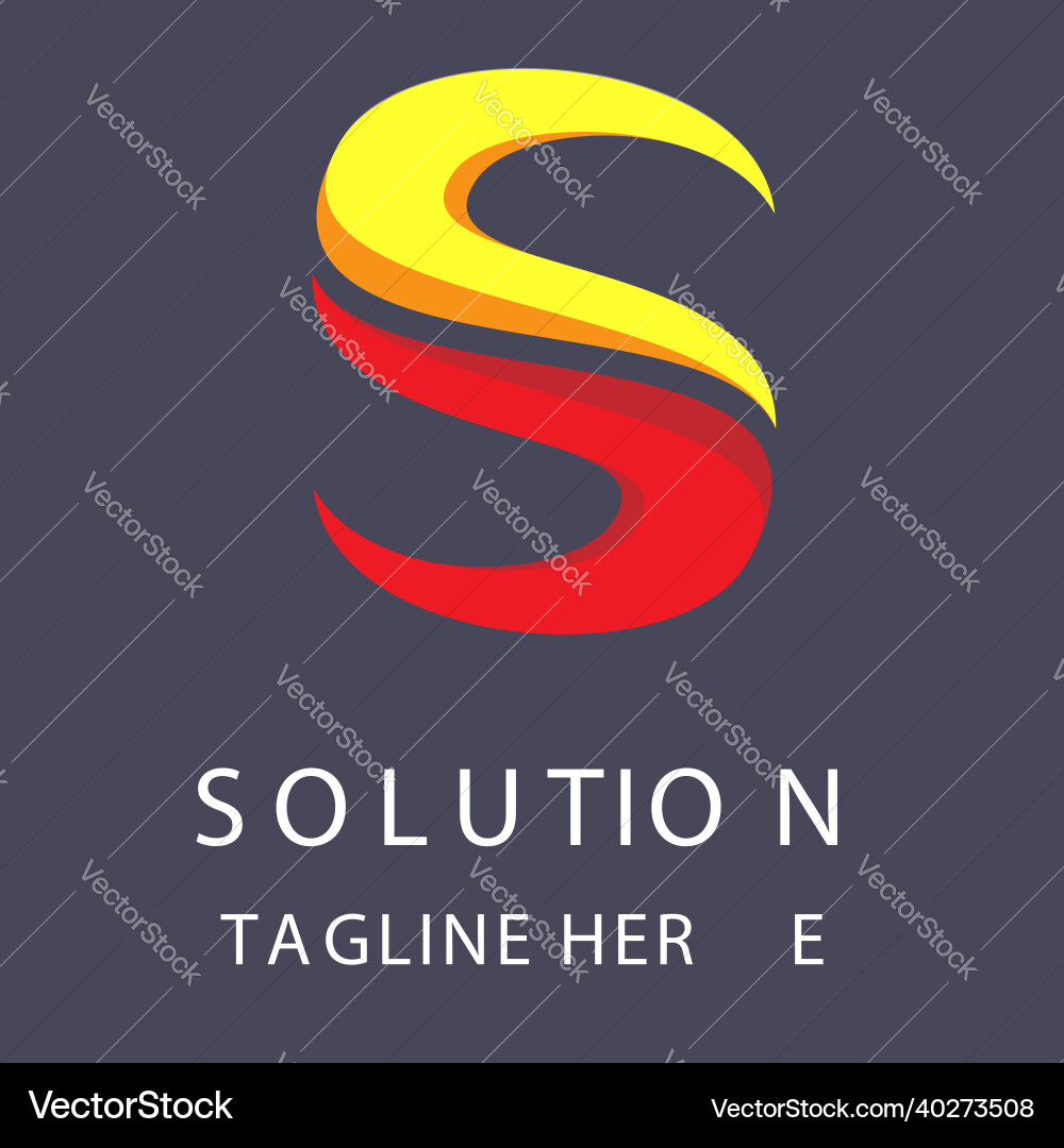 Logo s gradient template Royalty Free Vector Image
