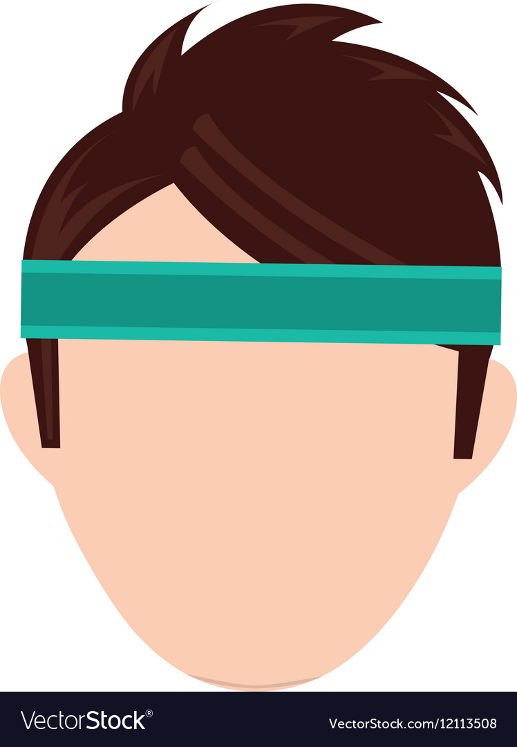 Man with sport headband Royalty Free Vector Image