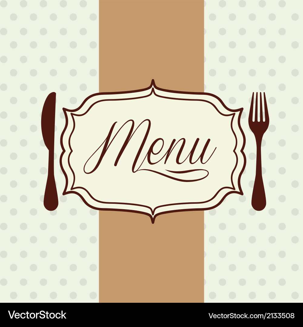 Menu design over dotted background Royalty Free Vector Image