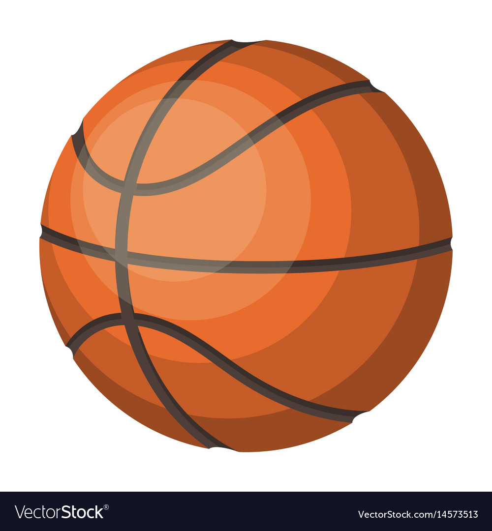 Basketballbasketball single icon in cartoon style Vector Image