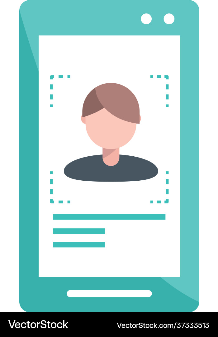 Biometric verification mobile Royalty Free Vector Image