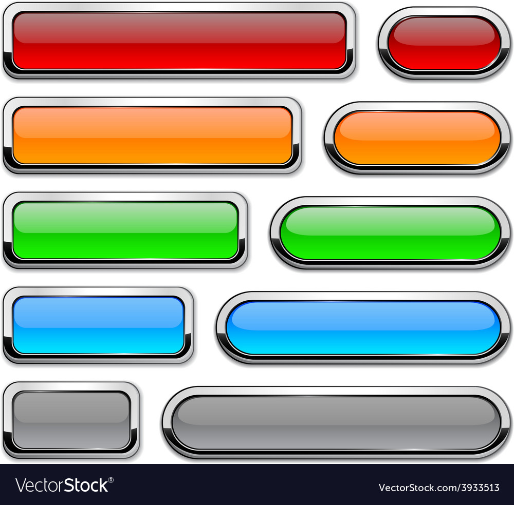 Detailed buttons on white Royalty Free Vector Image