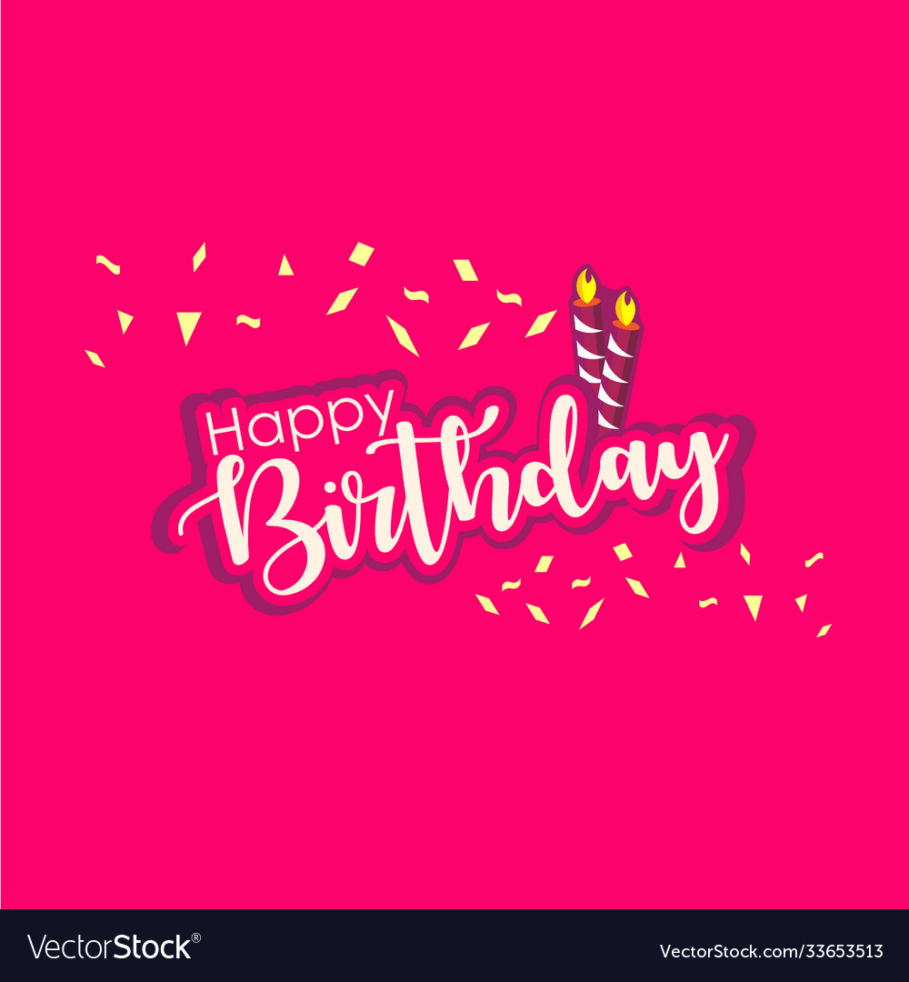 Happy birthday template design Royalty Free Vector Image