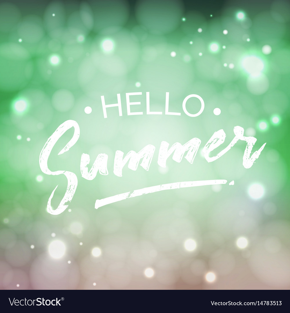 Hello summer lettering design element