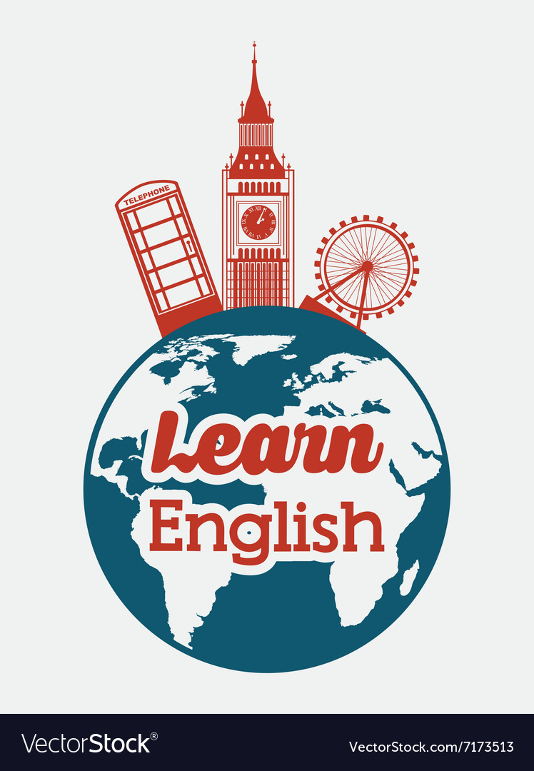 Download Learn english design Royalty Free Vector Image