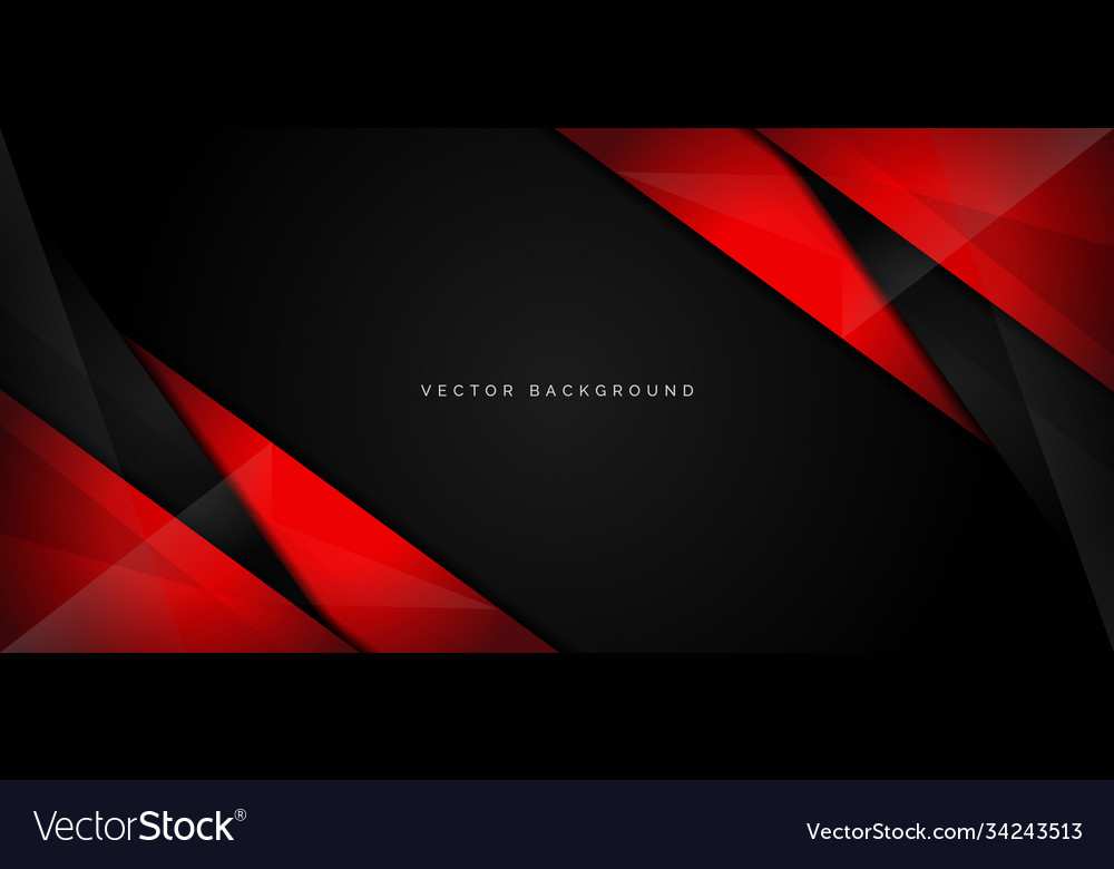 Template corporate banner red and black glossy