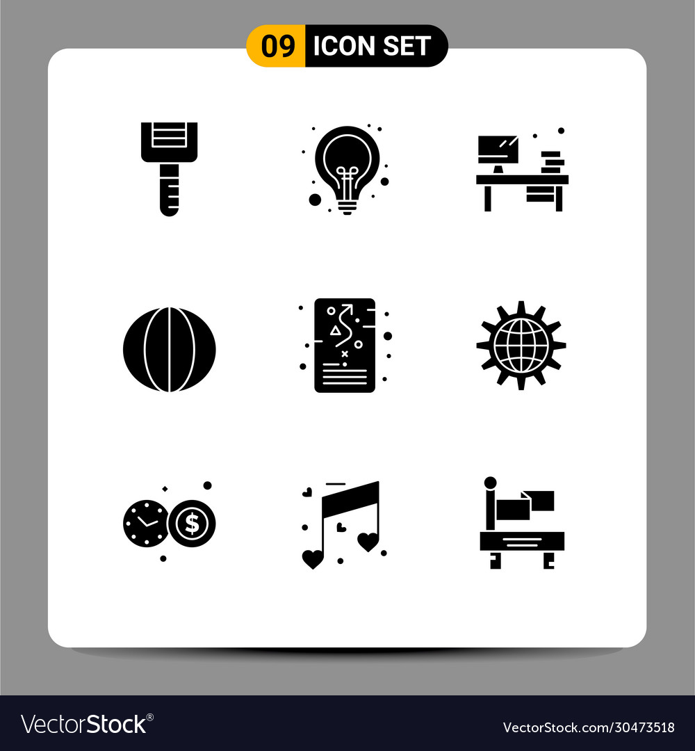 9 creative icons modern signs and symbols