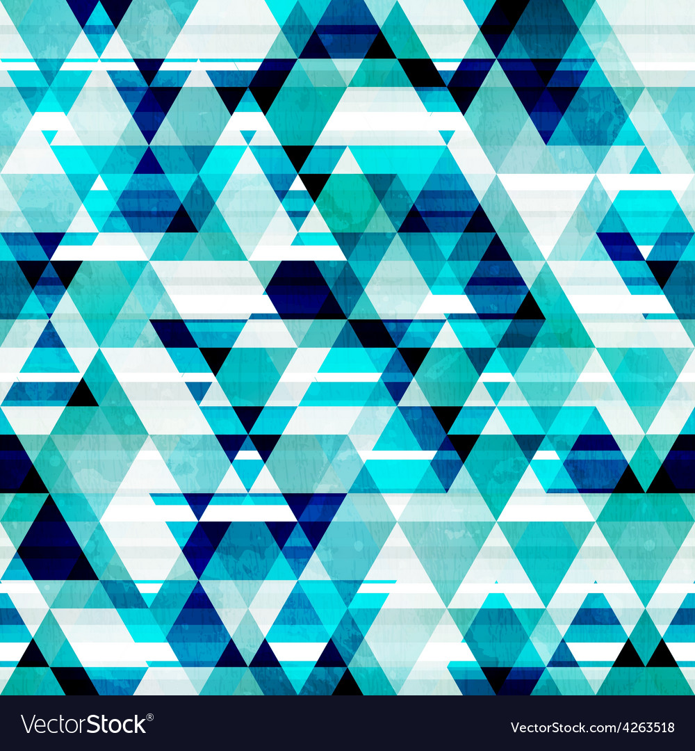 Crystal triangle seamless pattern Royalty Free Vector Image