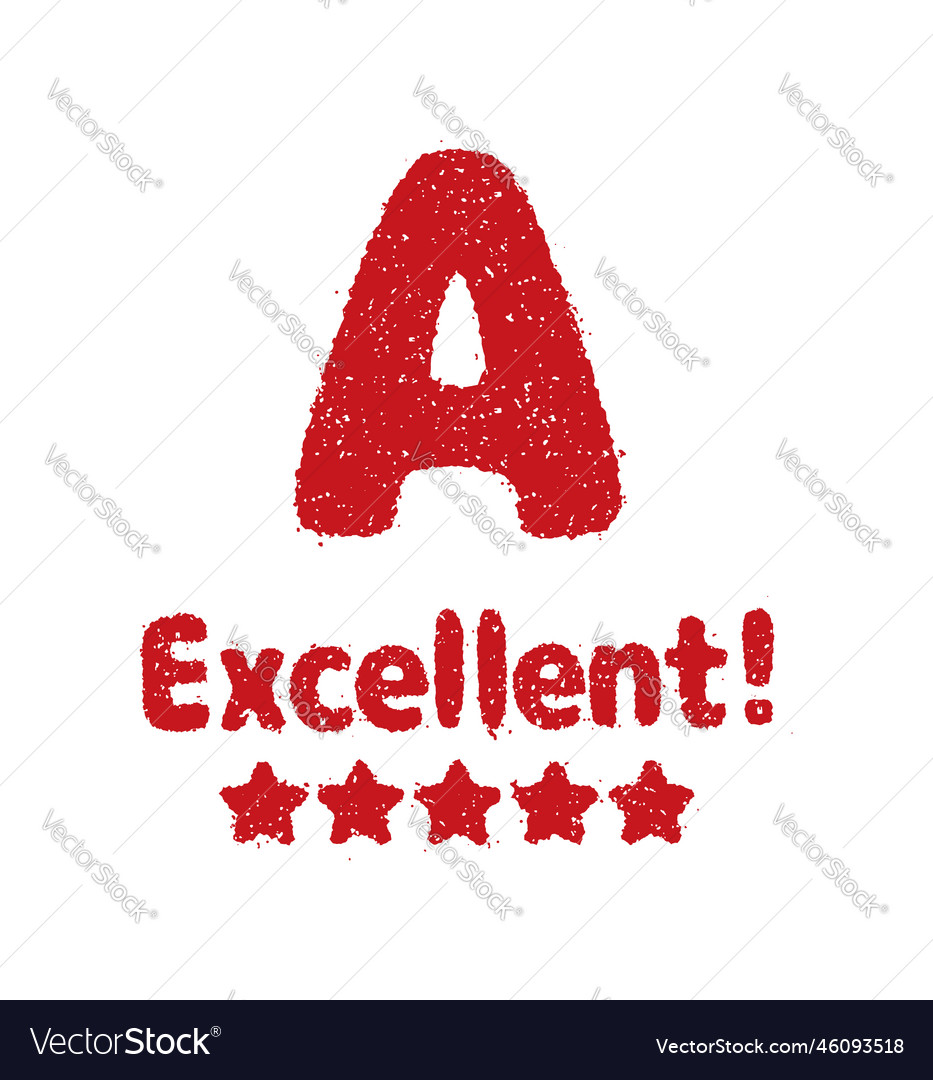 Exam score stamp grade Royalty Free Vector Image