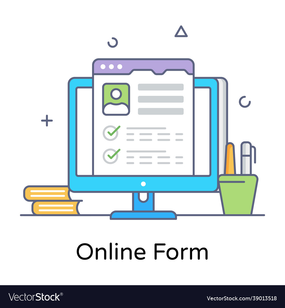 Online form Royalty Free Vector Image - VectorStock